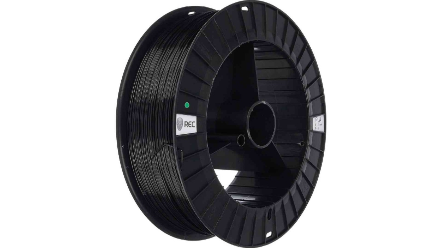 PLA пластик REC черный для 3D принтера для печати декоративных и функциональных моделей 1,75 мм 2 кг