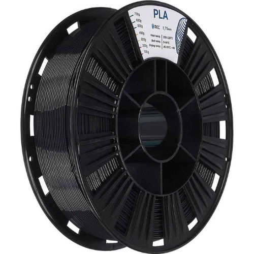 PLA пластик REC черный 1,75 мм 0,75 кг