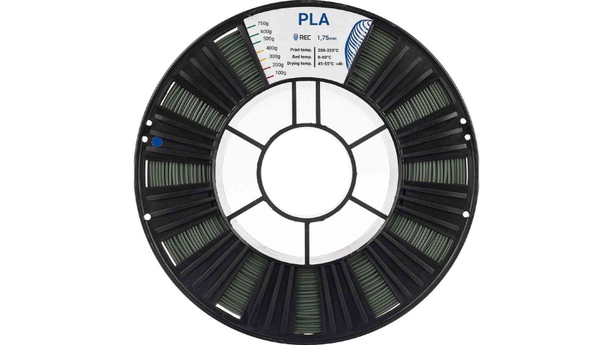 PLA пластик REC хаки для 3D принтера для печати декоративных и функциональных моделей 1,75 мм 0,75 кг