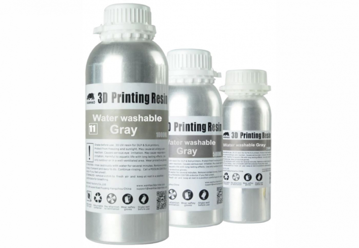 Фотополимер Wanhao Water Washable Gray (1 л)