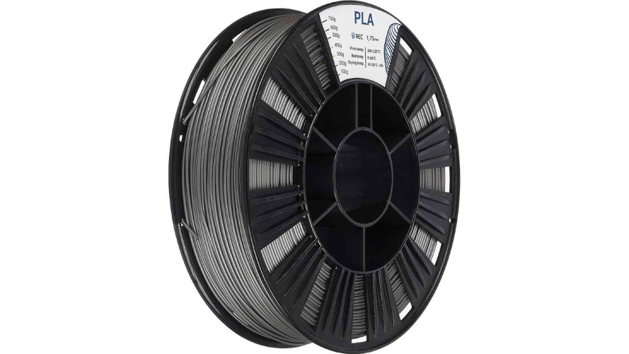 PLA пластик REC серебристый 1,75 мм 0,75 кг