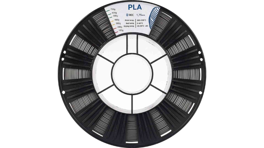 PLA пластик REC серебристый 1,75 мм 0,75 кг