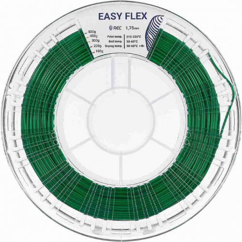 TPU A95 пластик REC Easy Flex зеленый 1,75 мм 0,5 кг