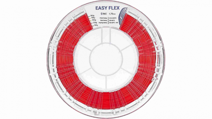 TPU A95 пластик REC Easy Flex красный 1,75 мм 0,5 кг