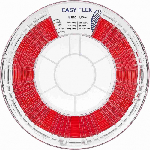 TPU A95 пластик REC Easy Flex красный 1,75 мм 0,5 кг