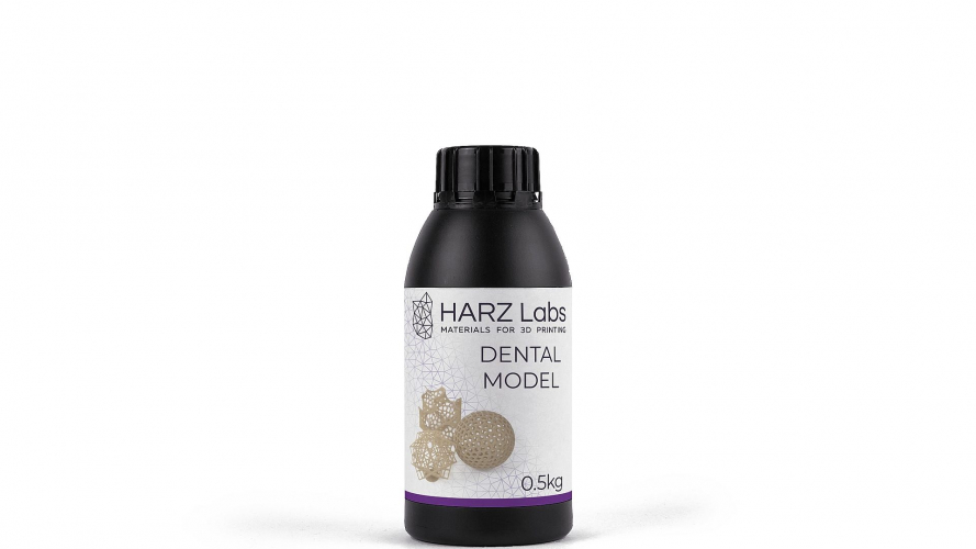 HARZ Labs Dental Model Resin Beige фотополимер для LCD DLP 3D-принтера обладает высокой твердостью, устойчивостью к механическим и термическим воздействиям 0,5 кг