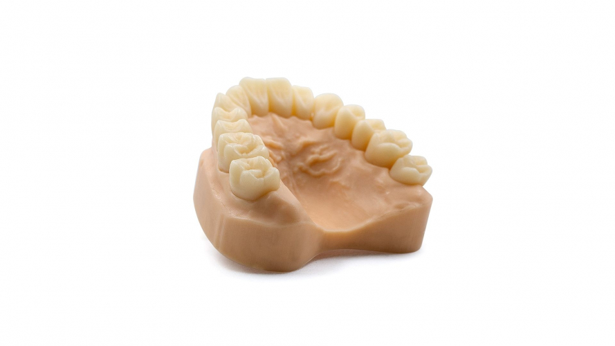 HARZ Labs Dental Model Resin Beige фотополимер для LCD DLP 3D-принтера обладает высокой твердостью, устойчивостью к механическим и термическим воздействиям 0,5 кг