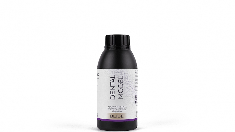 HARZ Labs Dental Model Resin Beige фотополимер для LCD DLP 3D-принтера обладает высокой твердостью, устойчивостью к механическим и термическим воздействиям 0,5 кг