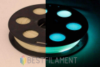 PLA пластик Bestfilament светящийся в темноте бирюзовый 1,75 мм 0,5 кг