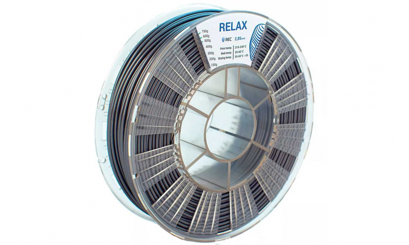 PETG пластик REC Relax серебристый 2,85 мм 0,75 кг