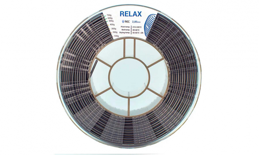 PETG пластик REC Relax серебристый 2,85 мм 0,75 кг