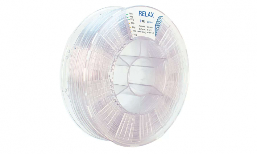 PETG пластик REC Relax прозрачный 2,85 мм 0,75 кг