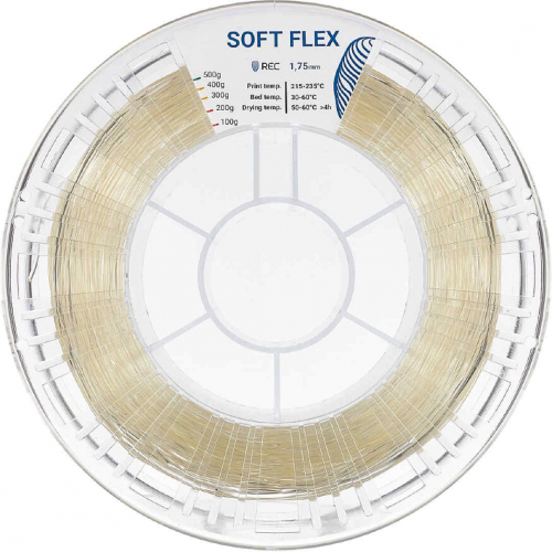 TPU A70 пластик REC Soft Flex прозрачный 1,75 мм 0,5 кг