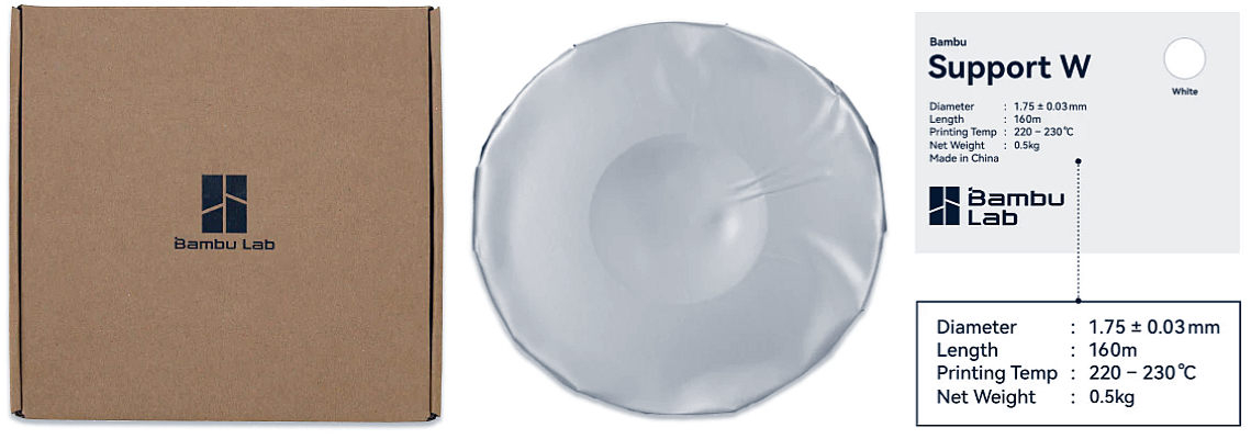 PLA Support пластик Bambu Lab White 1,75 мм 0,5 кг