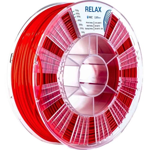 PETG пластик REC Relax красный 2,85 мм 0,75 кг