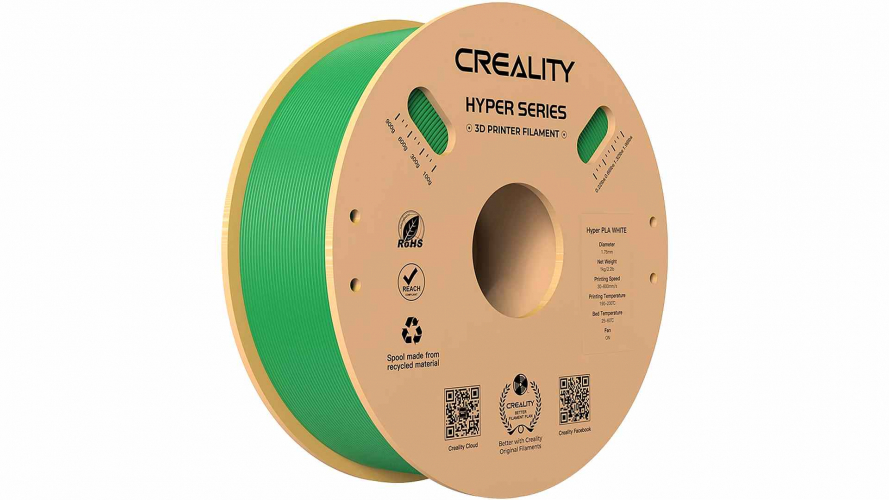 PLA Hyper series пластик Creality Green 1,75 мм 1 кг