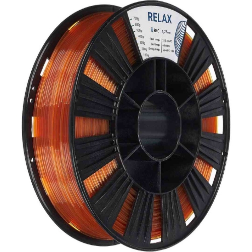 PETG пластик REC Relax прозрачный янтарный 1,75 мм 0,75 кг