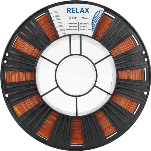 PETG пластик REC Relax прозрачный янтарный 1,75 мм 0,75 кг