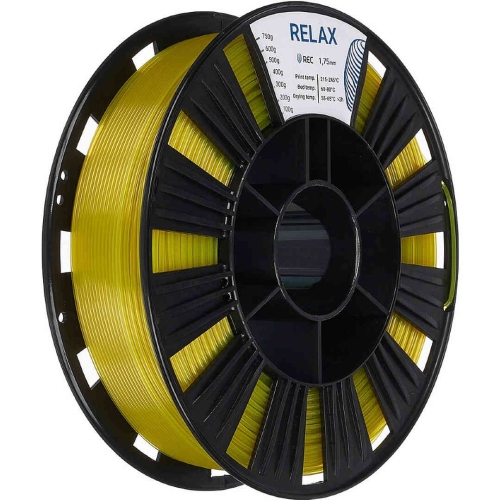 PETG пластик REC Relax прозрачный желтый 1,75 мм 0,75 кг