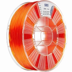 SBS пластик REC прозрачный оранжевый 1,75 мм 0,75 кг