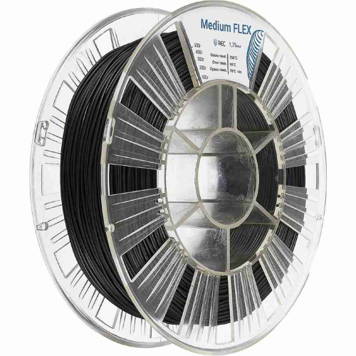 TPU A80 пластик REC Medium Flex черный 1,75 мм 0,5 кг