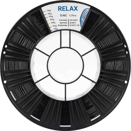 PETG пластик REC Relax черный 1,75 мм 0,75 кг