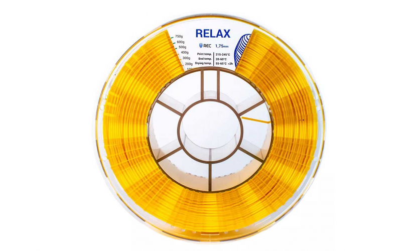 PETG пластик REC Relax желтый 1,75 мм 0,75 кг
