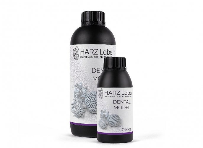 Dental Model Resin Bone фотополимер HARZ Labs для LCD DLP 3D-принтера обладает высокой твердостью, устойчивостью к механическим и термическим воздействиям 1 кг