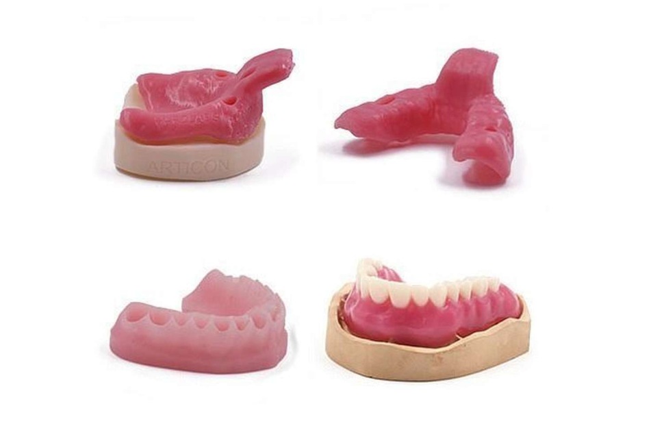 hl-dental-pink-soft.970 Фотополимер HARZ Labs Dental Soft Pink (1 кг) - Модели hl-dental-pink-soft