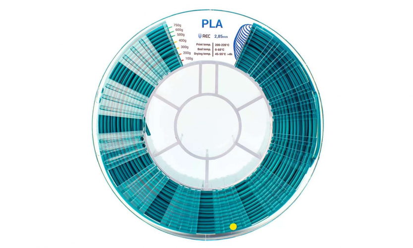 PLA пластик REC зеленый 2,85 мм 0,75 кг