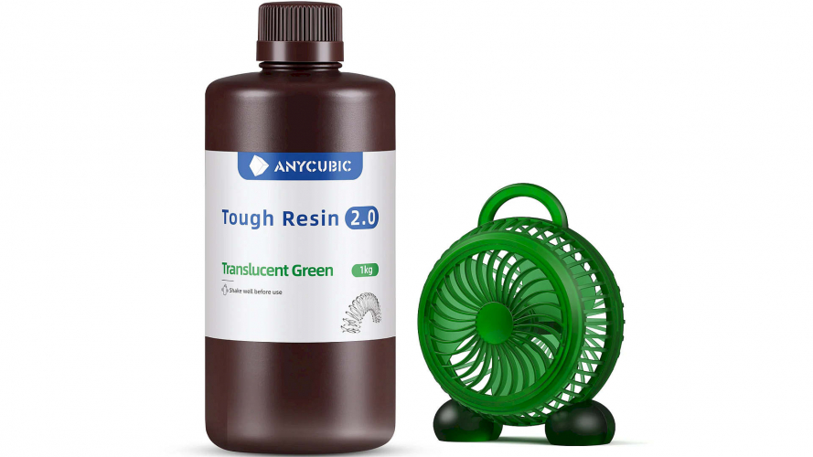 Фотополимер Anycubic Tough 2.0 Translucent Green (1 кг)