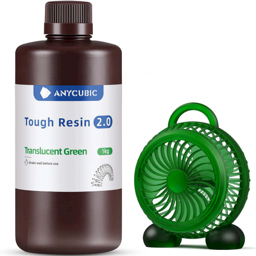 Фотополимер Anycubic Tough 2.0 Translucent Green (1 кг)