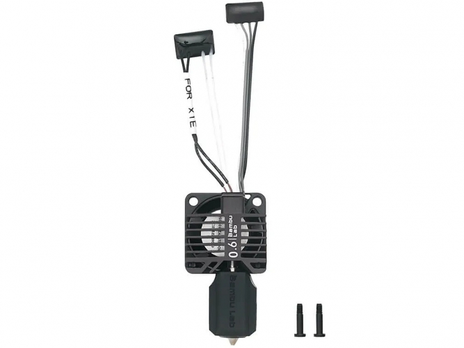 Хотенд 3D-принтера Bambu Lab X1E сопло сталь закаленная 0,6 мм в сборе