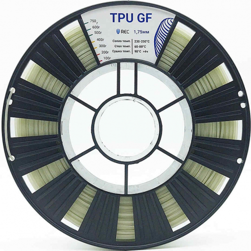 TPU GF пластик REC натуральный 1,75 мм 0,75 кг