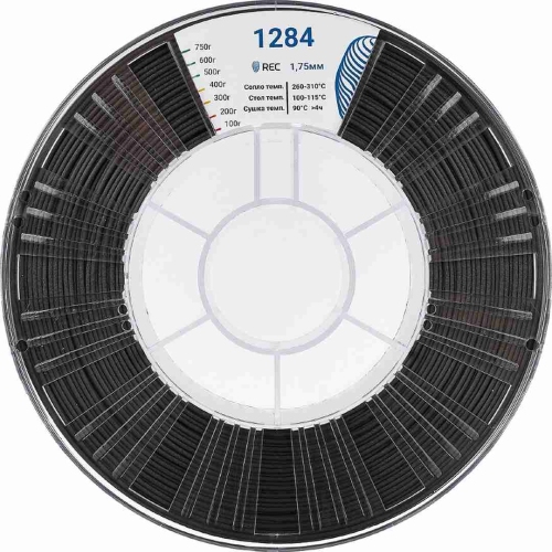 1284 пластик REC X-line (PA12+CF) 1,75 мм 0,75 кг