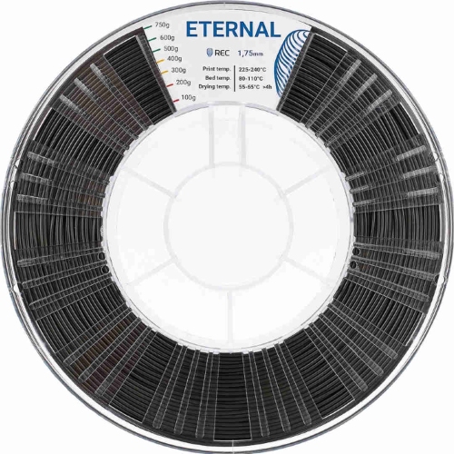 ASA пластик REC Eternal черный 1,75 мм 0,75 кг