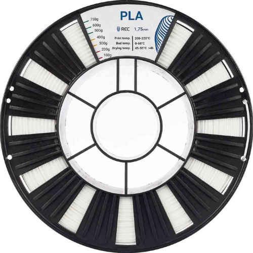 PLA пластик REC белый 1,75 мм 0,75 кг