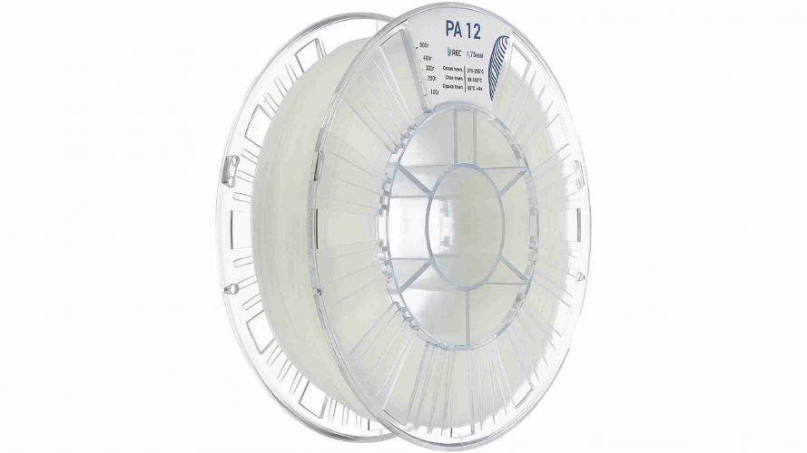 PA12 пластик REC натуральный 1,75 мм 0,5 кг
