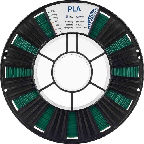 PLA пластик REC зеленый 1,75 мм 0,75 кг