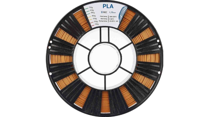 PLA пластик REC золотистый 1,75 мм 0,75 кг