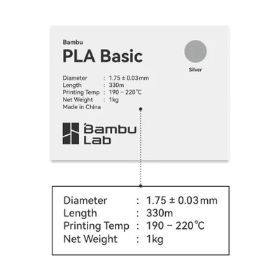 box-4.970 PLA пластик Bambu Lab Basic Mistletoe Green для 3D принтера 1,75 мм 1 кг купить в Москве по выгодной цене - Planeta 3D PLA пластик Bambu Lab Basic Mistletoe Green, ПЛА пластик Бамбу лаб, доставка, цена, описание ТЕКСТ