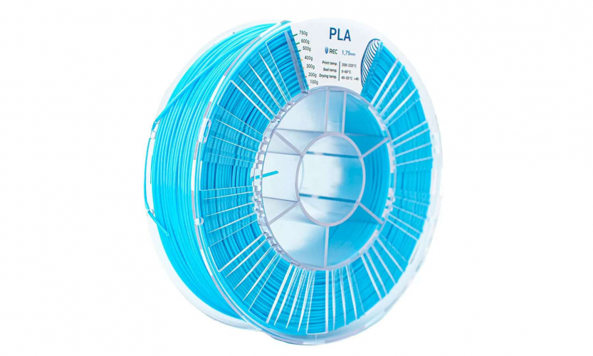 PLA пластик REC голубой 1,75 мм 0,75 кг