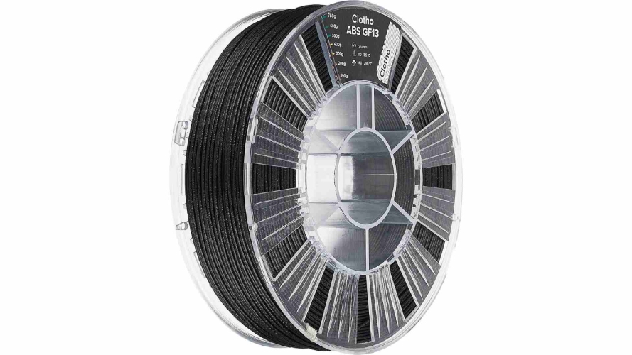 ABS GF-13 пластик Clotho Filaments Black 1,75 мм 0,75 кг