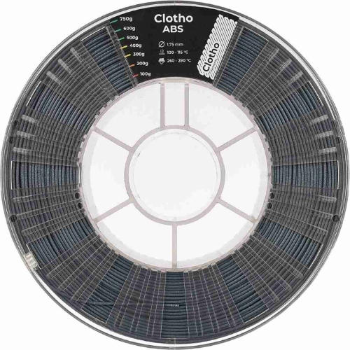 ABS GF-13 пластик Clotho Filaments Dark Grey 1,75 мм 0,75 кг
