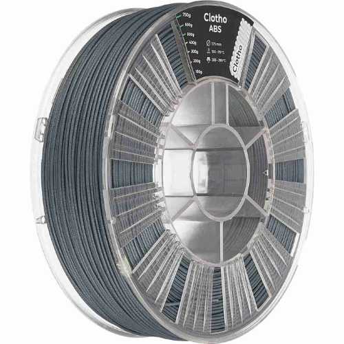 ABS GF-13 пластик Clotho Filaments Dark Grey 1,75 мм 0,75 кг