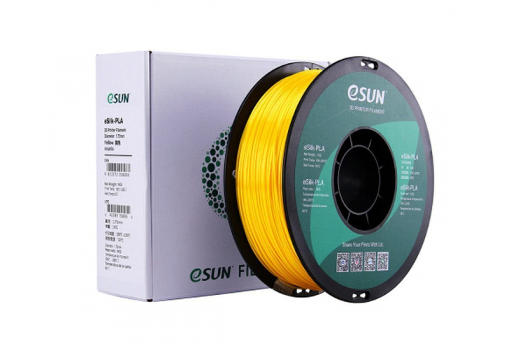 PLA-Silk пластик ESUN Yellow 1,75 мм 1 кг