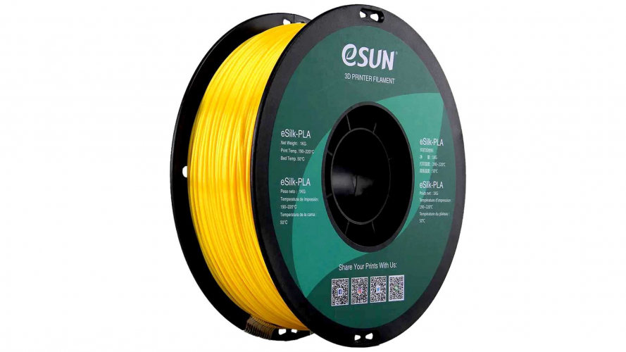 PLA-Silk пластик ESUN Yellow 1,75 мм 1 кг