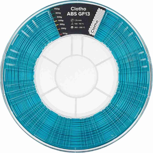 ABS GF-13 пластик Clotho Filaments Bluegreen 1,75 мм 0,75 кг