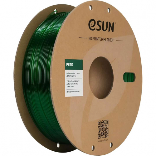 PETG пластик ESUN Translucent Green 1,75 мм 1 кг