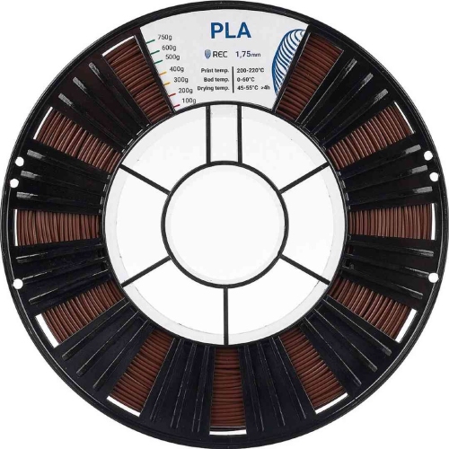 PLA пластик REC коричневый 1,75 мм 0,75 кг